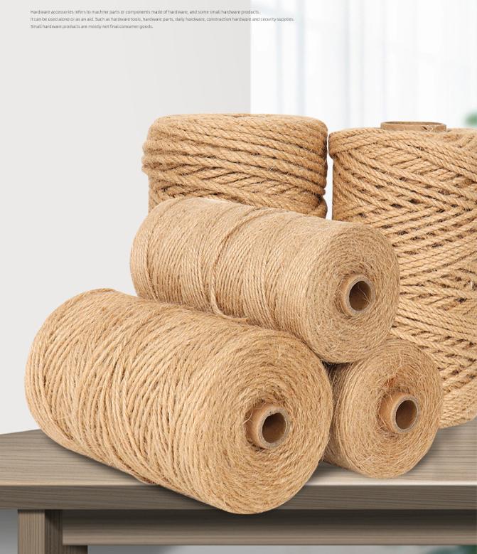 Twine Jute Natural - 100 متر الطبيعية خمر الجوت حبل