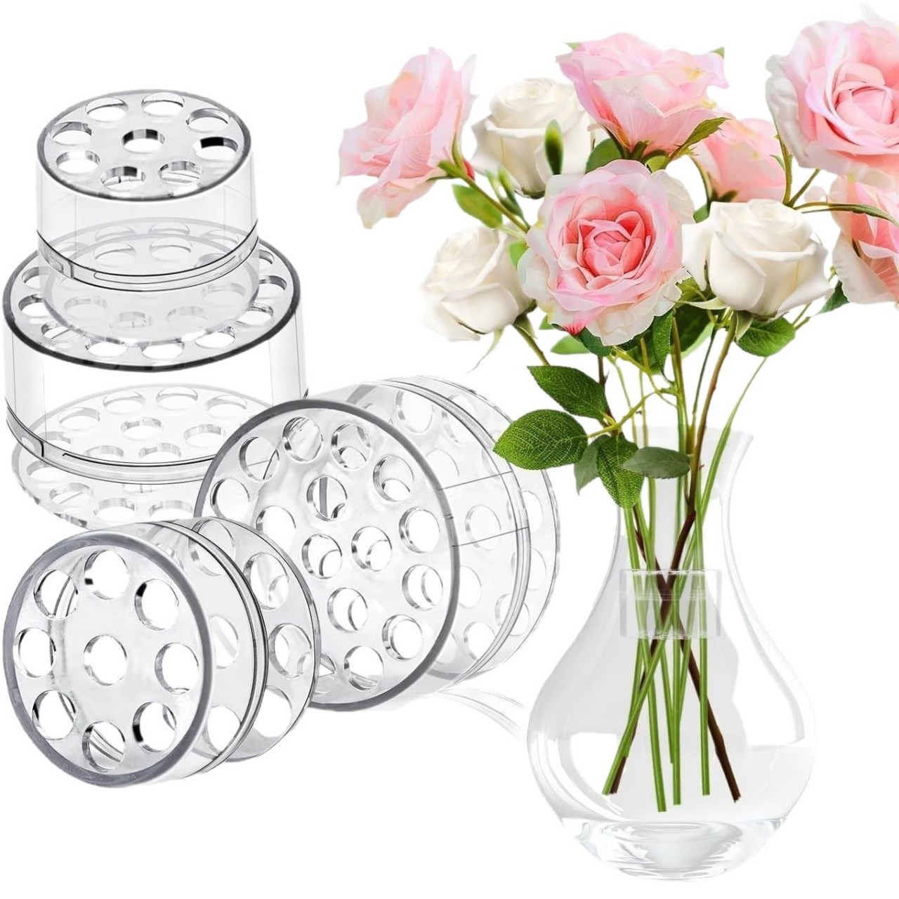Florist Supply Vases - حامل سيقان زهور حلزوني للإيكيبانا، حامل