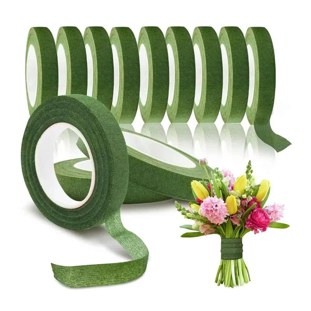 Floral Tape Green - أشرطة زهور خضراء جميلة بطول 18
