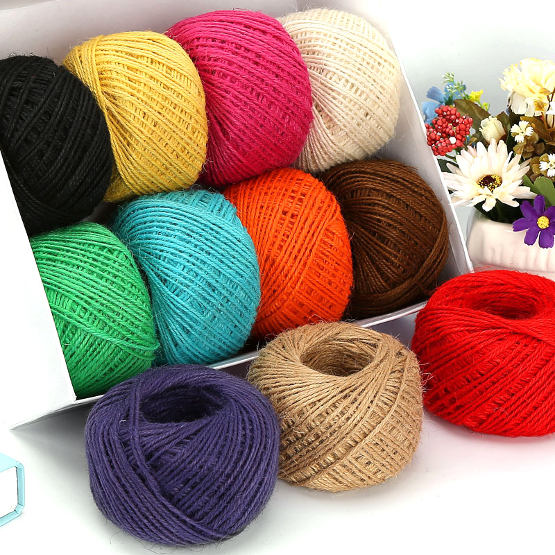 Twine Jute Natural - حبل خيش طبيعي ملون 2 مم