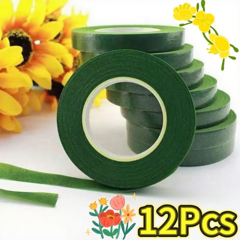 1-12 لفات باقة خضراء شريط زهور - مراجعة Floral Tape Green وسعره
