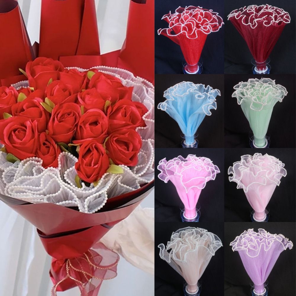 شريط شبكي لؤلؤي مموج لتغليف با - مراجعة Florist Supply House وسعره