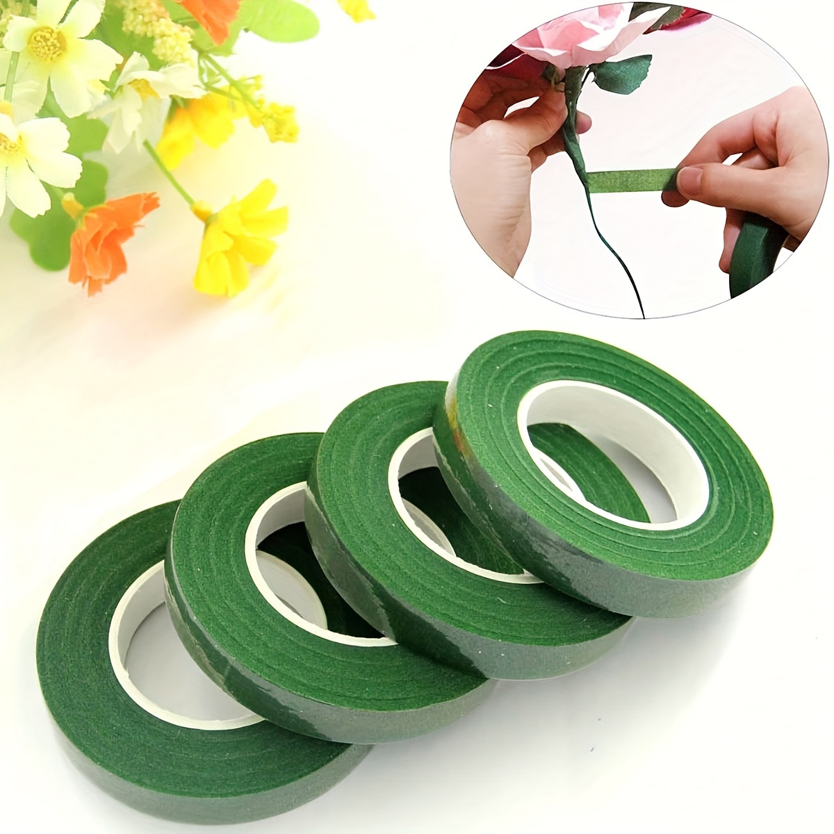 شريط ورقي أخضر مزخرف بالزهور،  - مراجعة Floral Tape Green وسعره