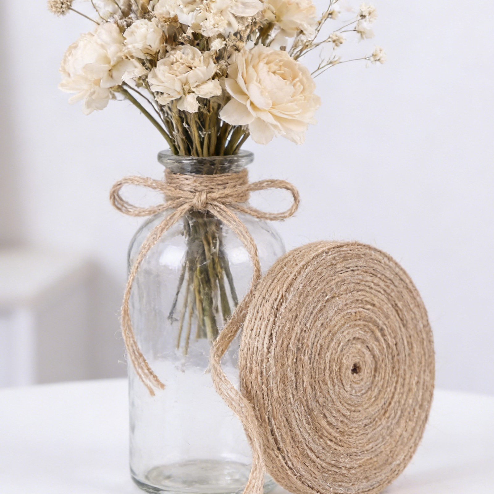 2 لفة من شريط الخيش الطبيعي، ح - مراجعة Twine Jute Natural وسعره