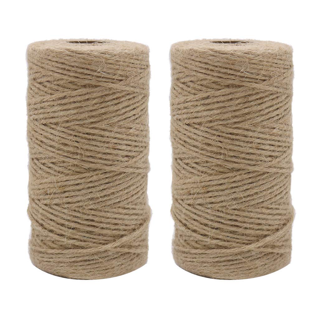2 قطعة × 333 قدم 2 مم 3 طبقات  - مراجعة Twine Jute Natural وسعره