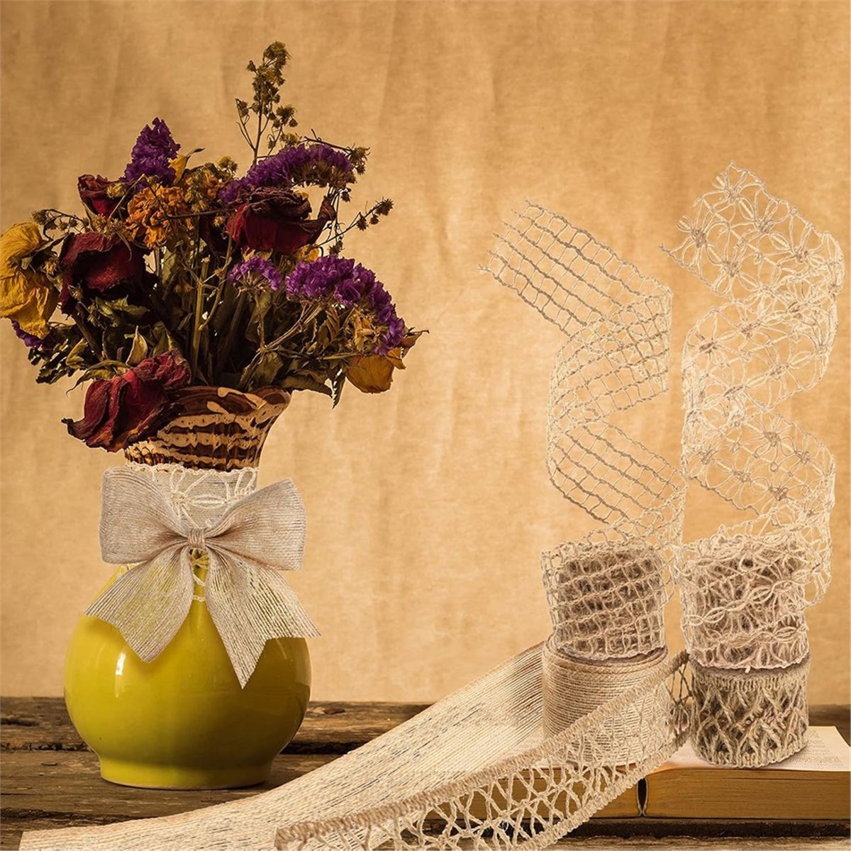 5 لفات من شريط الخيش السلكي ال - مراجعة Twine Jute Natural وسعره