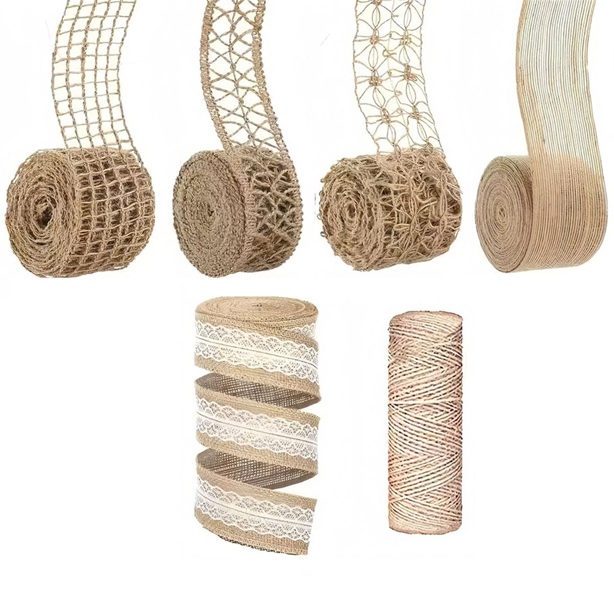 5 لفات من شريط الخيش السلكي ال - مراجعة Twine Jute Natural وسعره
